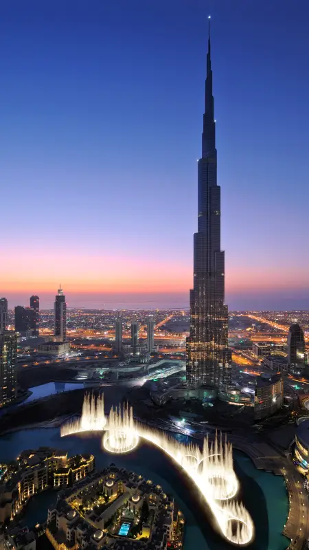 Burj Khalifa Armani Hotel Dubai Fountain