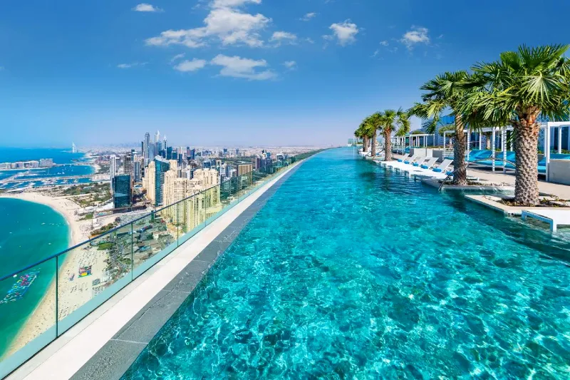 Dubai Marina Rooftop Pool Best 5 Star Hotel Dubai Marina Address Beach Resort