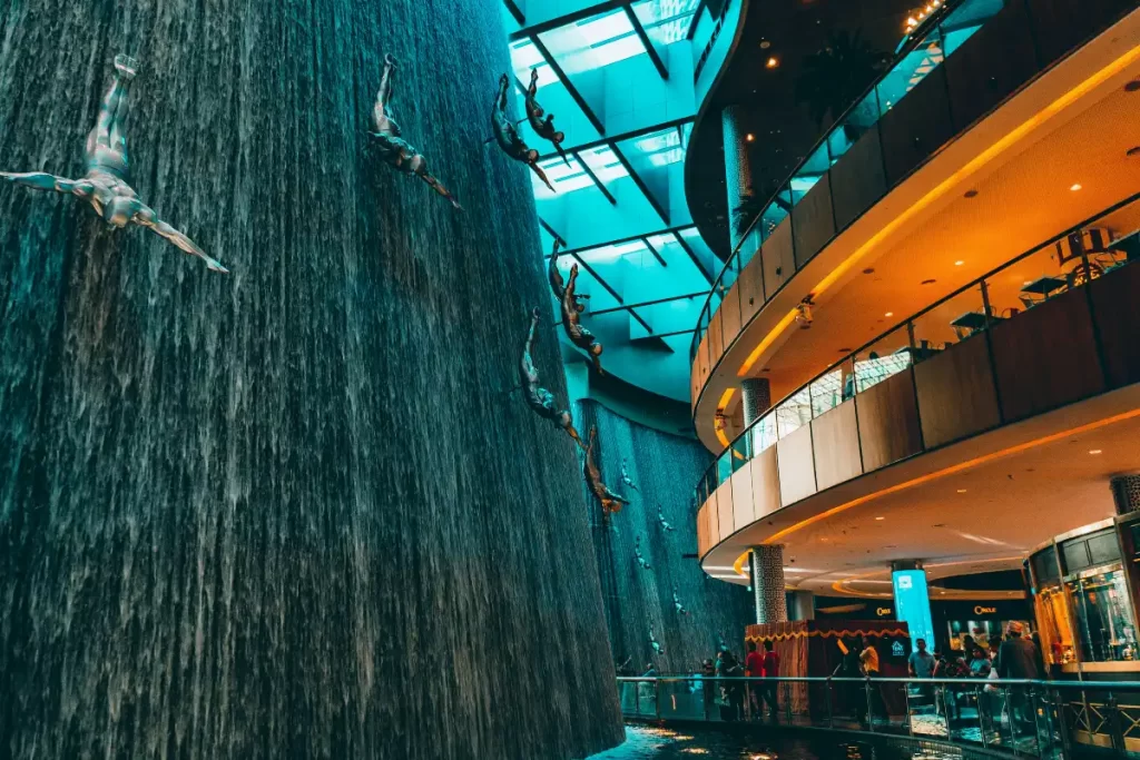 Dubai Mall Interiors Dubai Mall Waterfall